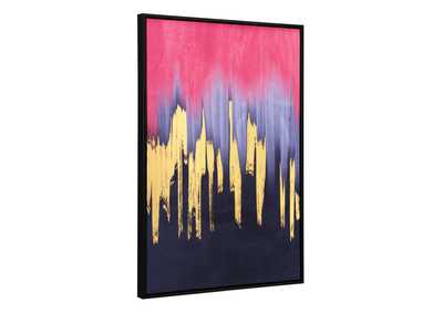 Image for Sunset Wave Canvas Wall Art Multicolor