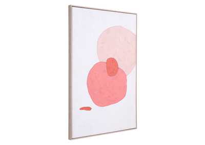 Pink Geode Canvas Wall Art Multicolor