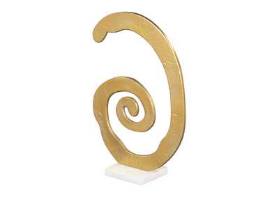 Image for Spiral Table Art Gold & White